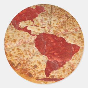 Sticker Rond Pizza du monde