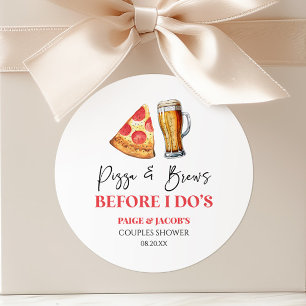 Sticker Rond Pizza et bières avant que je ne le fasse, fête de 