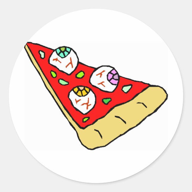 Sticker Rond Pizza Eyeball (Devant)