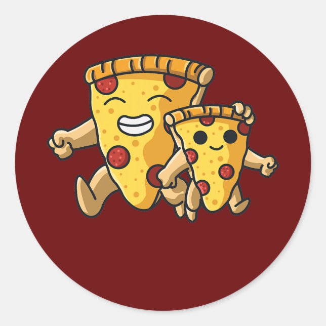 Sticker Rond Pizza Father and Son Pizza Family  (Devant)