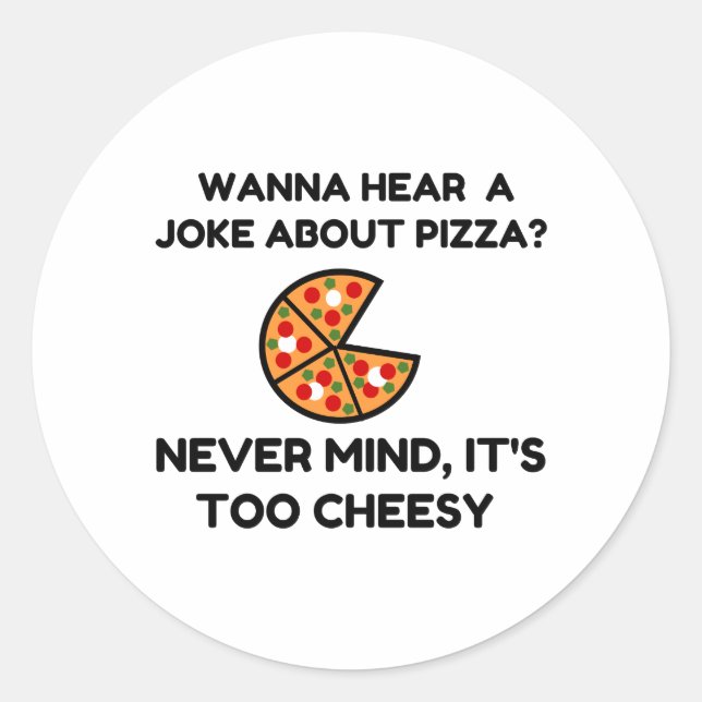 Sticker Rond Pizza Joke (Devant)