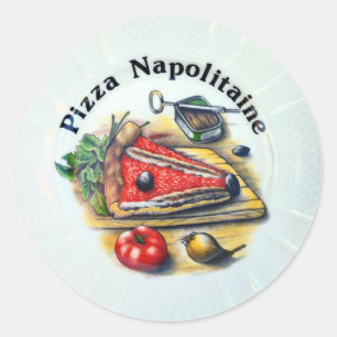 Sticker Rond Pizza Napolitaine.