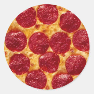 Sticker Rond pizza pepperonis