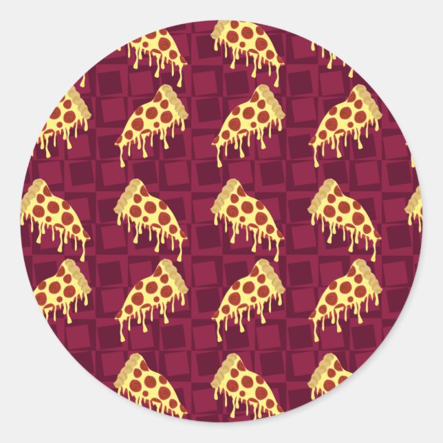 Sticker Rond Pizza Pie Motif (Devant)