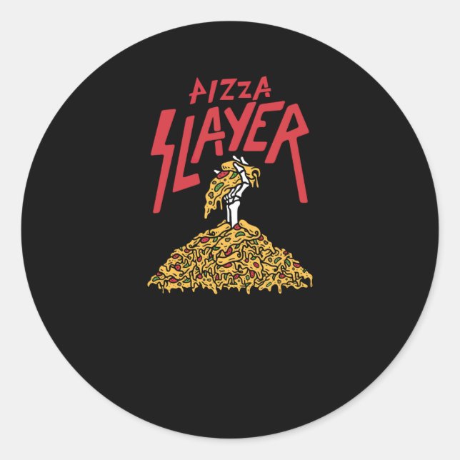Sticker Rond Pizza Slayer (Devant)