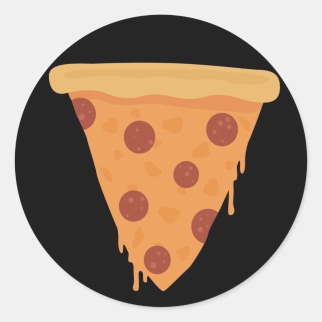 Sticker Rond Pizza Slice (Devant)