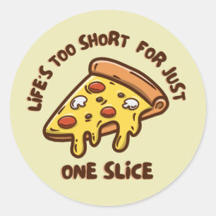 Sticker Rond Pizza slice