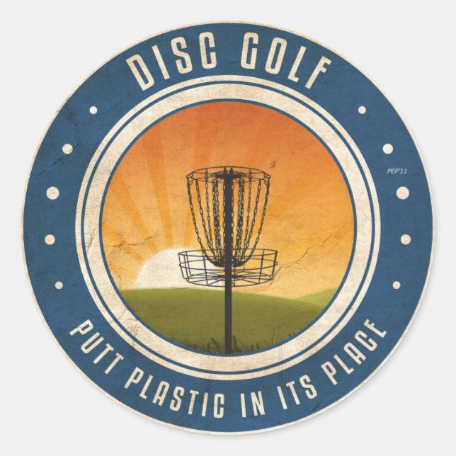 Sticker Rond Placer Le Plastique À Sa Place (Devant)