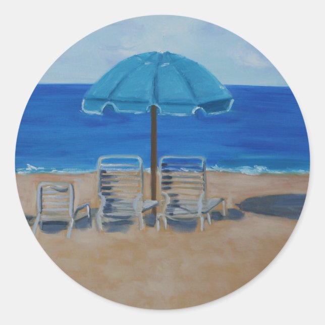 Sticker Rond plage (Devant)