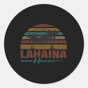 Sticker Rond Plage Côte Ville Vacances Souvenir Lahaina