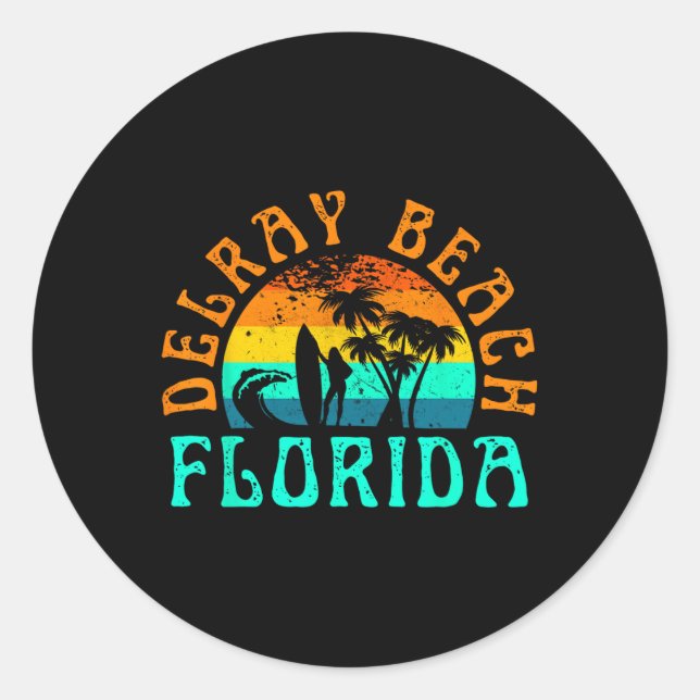 Sticker Rond Plage de Delray _1  (Devant)