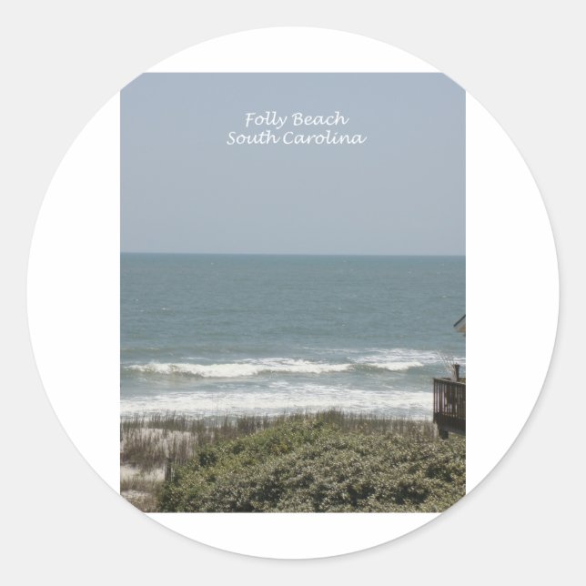 Sticker Rond Plage de Folly (Devant)