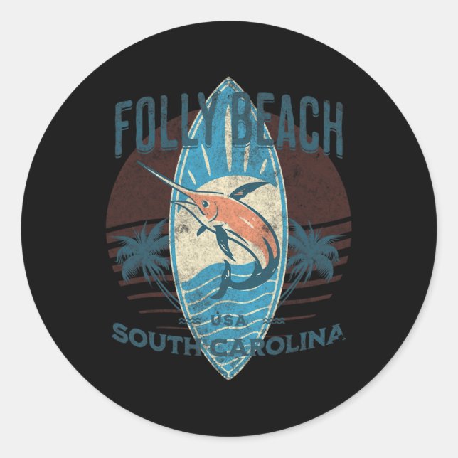 Sticker Rond Plage de Folly _2  (Devant)