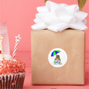 Sticker Rond Plage de la marmotte