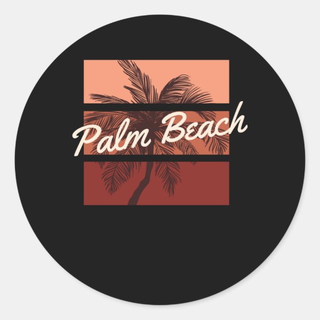 Sticker Rond Plage de Palm (Devant)