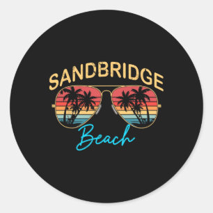 Sticker Rond Plage de Sandbridge Virginie Hommes Femmes Souveni