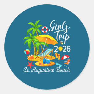 Sticker Rond Plage de St Augustine Floride Été