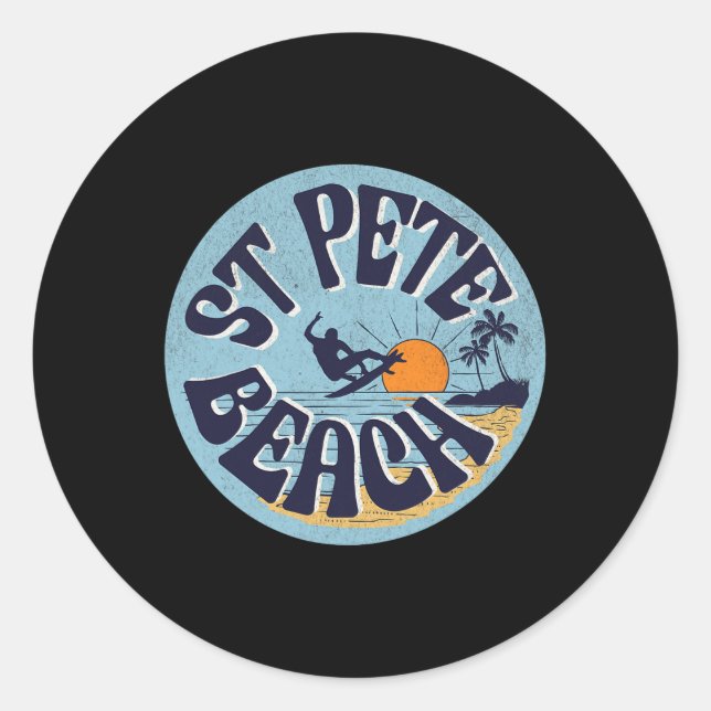 Sticker Rond Plage de St Pete _1 (Devant)