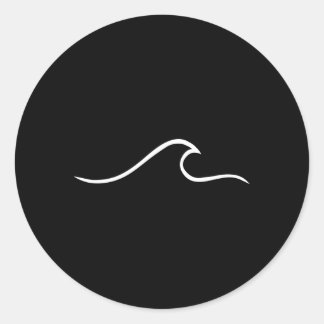 Sticker Rond Plage De Surfeur Surfeur Wave Pour Surfer Dude Sur