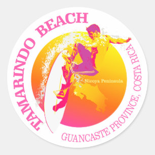 Sticker Rond Plage de Tamarindo