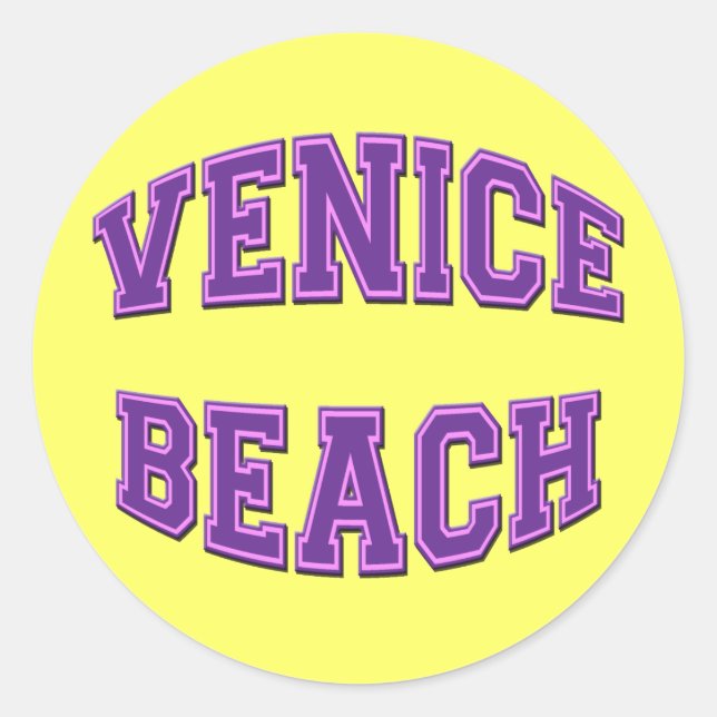 STICKER ROND PLAGE DE VENISE (Devant)