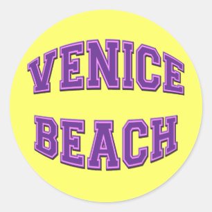 STICKER ROND PLAGE DE VENISE