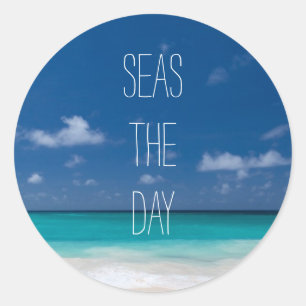 Sticker Rond Plage des mots