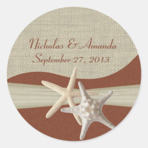 Sticker Rond Plage Starfish