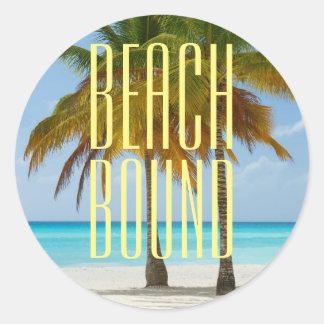Sticker Rond Plage tropicale