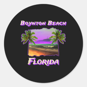 Sticker Rond Plages De Boynton Beach Floride