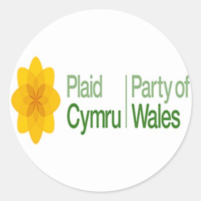 Sticker Rond Plaid Cymru Party of Wales (Devant)