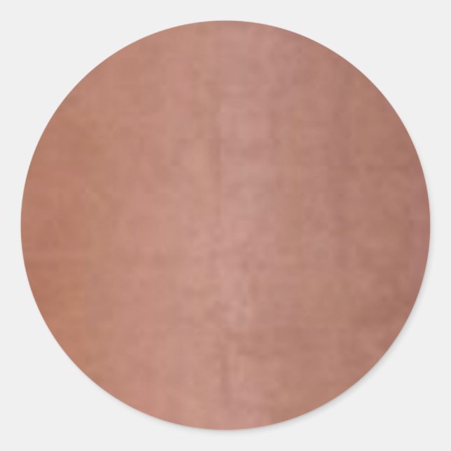Sticker Rond Plain Golden Copper Brown (Devant)