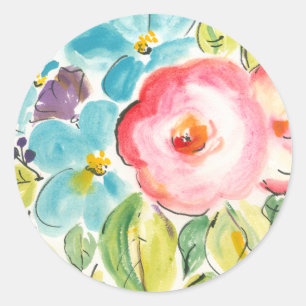 Sticker Rond Plaisir II de fleur