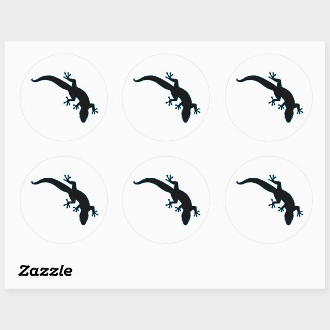 Sticker Rond Plan bleu GECKO (Feuille)
