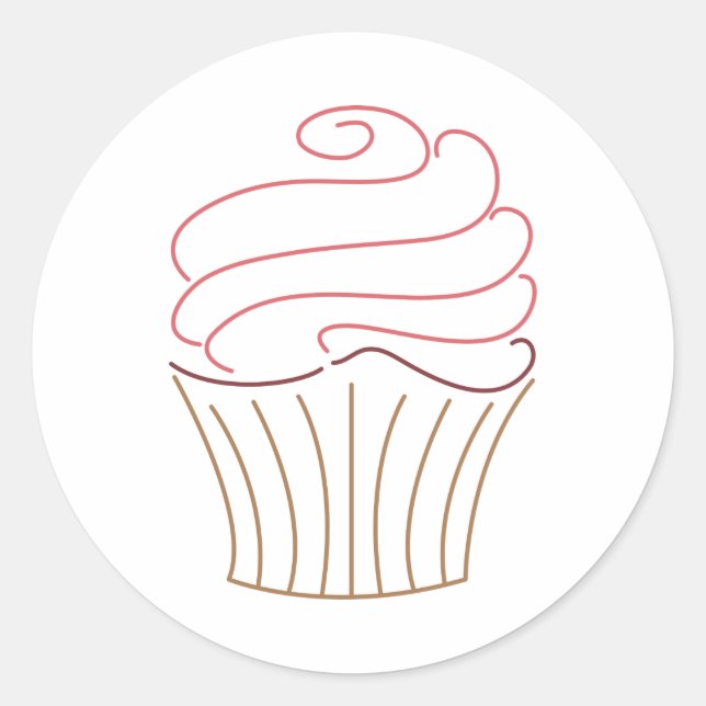 Sticker Rond Plan de Cupcake (Devant)