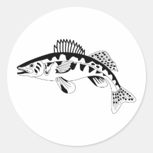 Sticker Rond Plan de Walleye