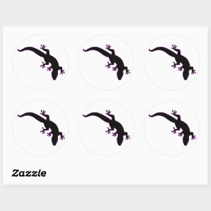 Sticker Rond Plan rose GECKO