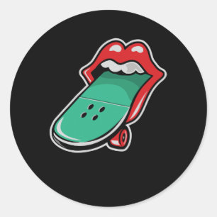 Sticker Rond Planche à roulettes