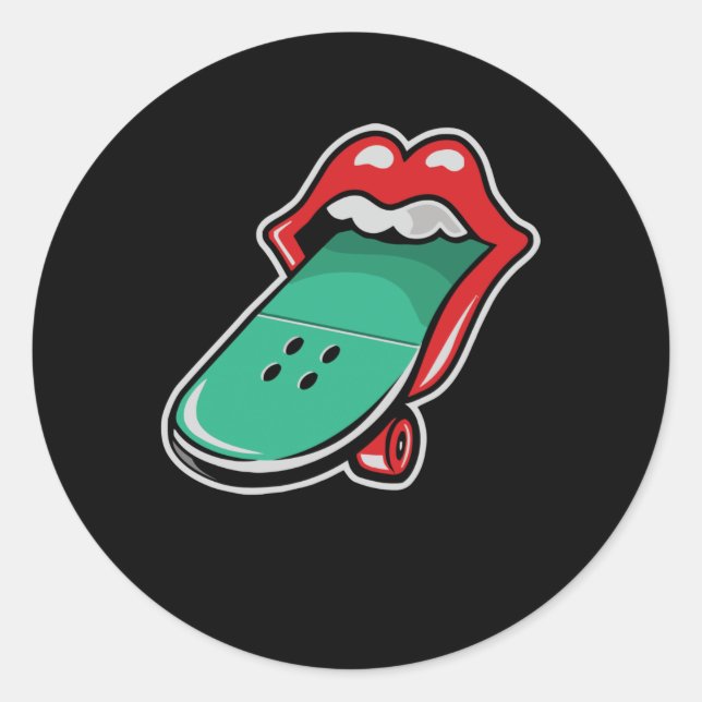 Sticker Rond Planche à roulettes (Devant)