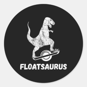 Sticker Rond Planche à roulettes électrique Float T-rex Saurus 