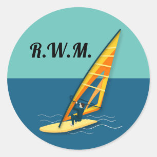 Sticker Rond Planche à voile