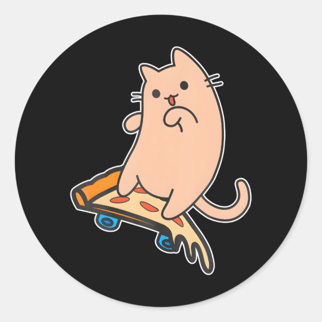 Sticker Rond Planche à voile Pepperoni Pizza (Devant)