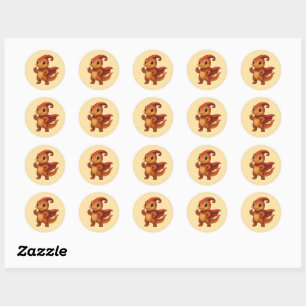 Sticker Rond Planche d'autocollants Dino – Collection Kammli He