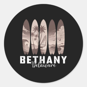 Sticker Rond Planchers de surf à Bethany Beach Delaware Hommes