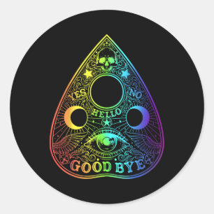 Sticker Rond Planchette Planchette Gothique Paranormal Hallowee