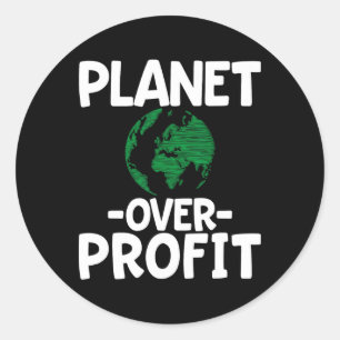 Sticker Rond Planète sur le profit