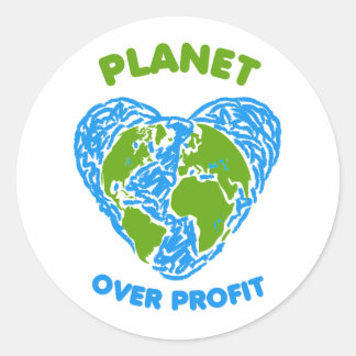 Sticker Rond Planète sur profit