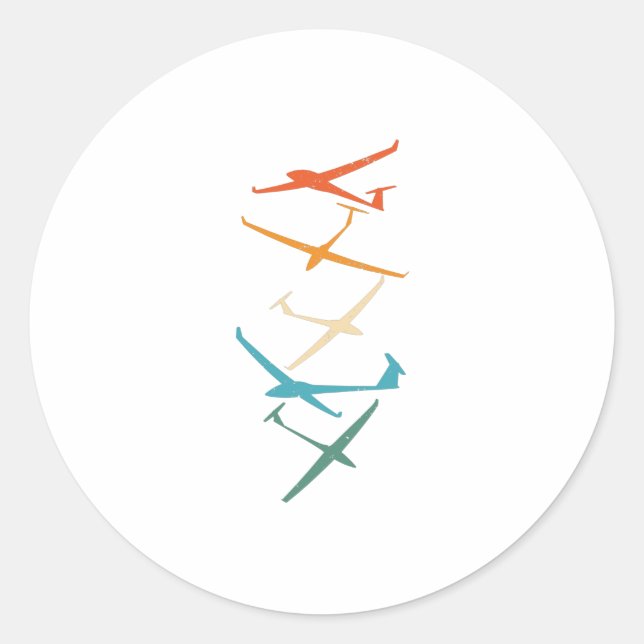 Sticker Rond Planeurs | Thermaux du pilote de planeur qui s'env (Devant)