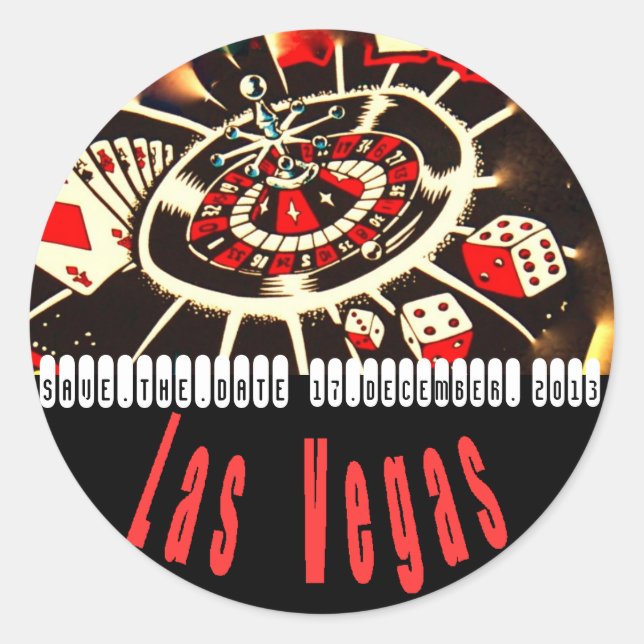 Sticker Rond Plans Mariages Las Vegas Icons (Devant)