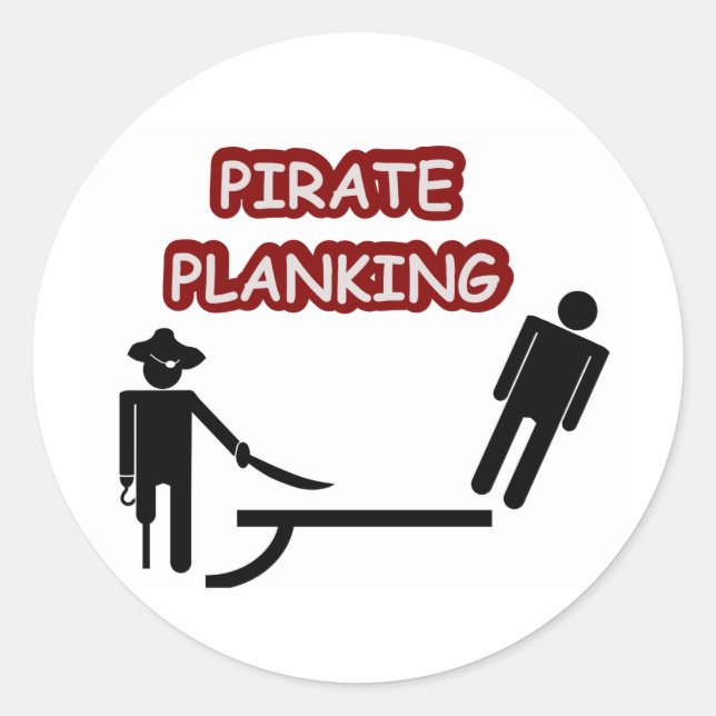 Sticker Rond Plantation de pirates (Devant)